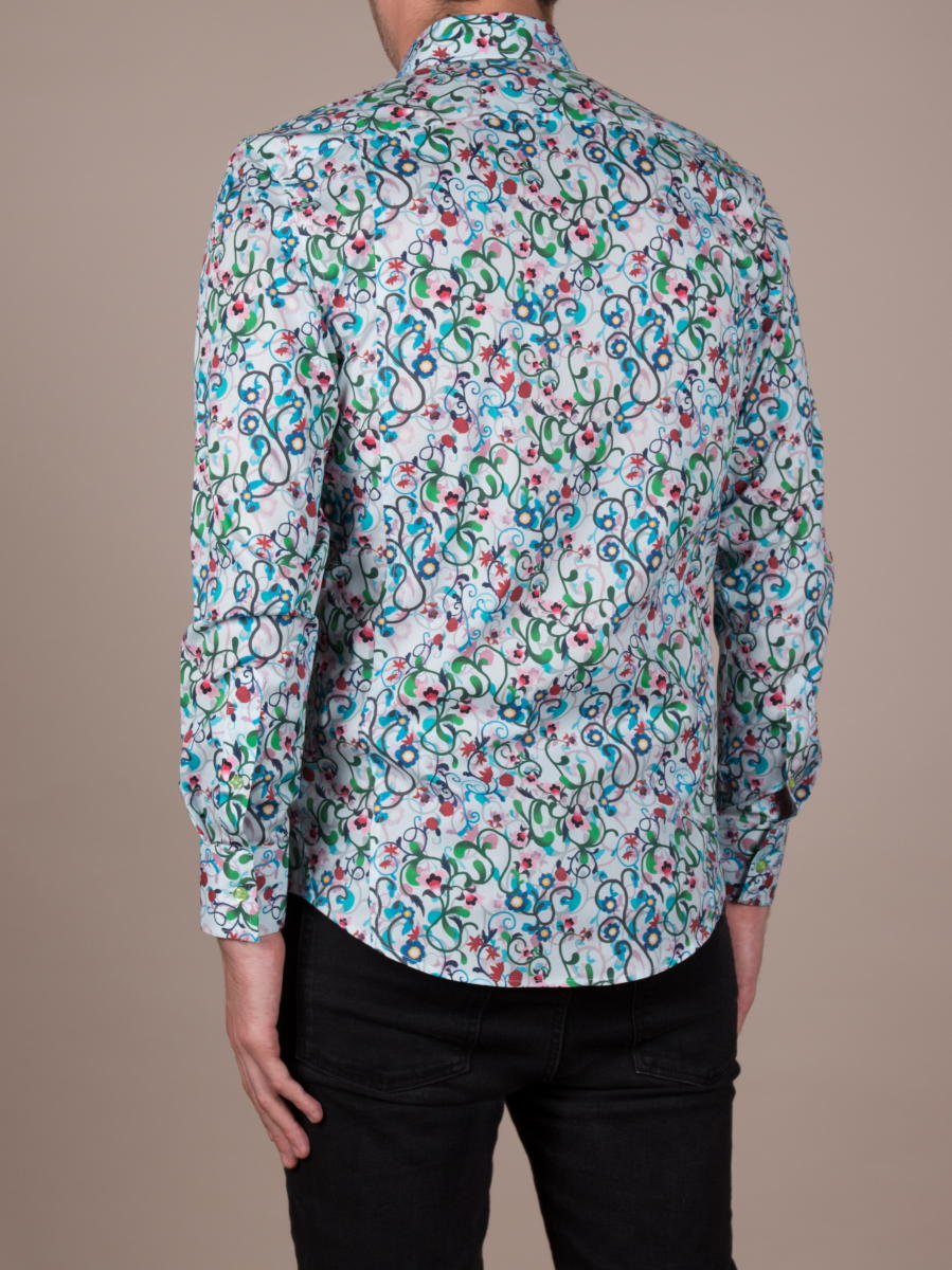 楽天市場 花柄シャツ メンズ 長袖 柄シャツ レトロ プリント おしゃれ かわいい 派手シャツ フランス イタリア デザインシャツ スリムフィット 大きいサイズ ブランド Cotondoux コトンドゥ M02ad1941flower Cotondoux コトンドゥ 楽天市場店