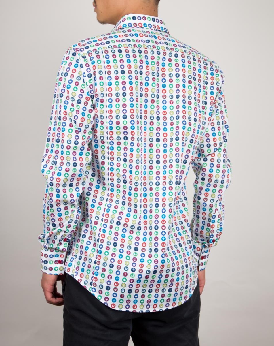 柄yシャツ メンズ 長袖 総柄シャツ アイコン 作物 謄写 用脚 30代 40代 男 授与 ドレスアップ 香ばしい 着飾る 可憐 事事しい大いさ ブランド名 Coton Doux コトンドゥ M12ad2142icons Musiciantuts Com