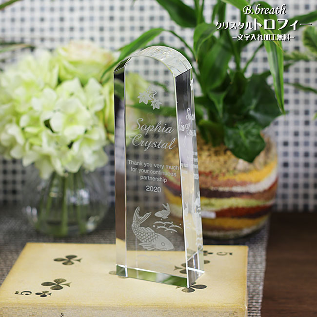 クリスタルトロフィー コンペ 表彰 大会記念 記念品 とろふぃー 優勝記念 オリジナルトロフィー trophy 彫刻無料【名入れ ロゴマークOK】ポイントアップ祭｜名入れ記念品プレゼントのビブレス 7,420円