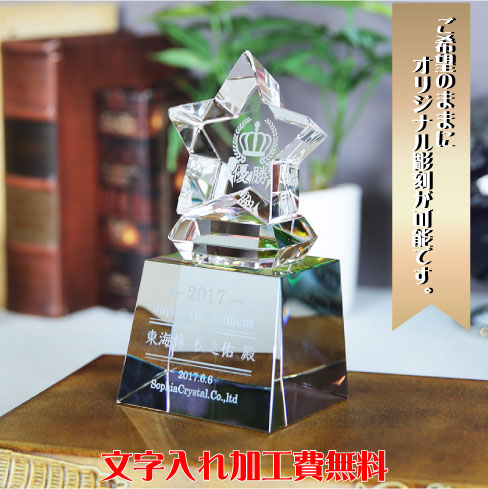 星型 スター 小 trophy トロフィー とろふぃー エイジシュート age shoot 昇進祝い 栄転 達成記念 表彰 送料無料 名入れトロフィー【ポイントアップ祭】