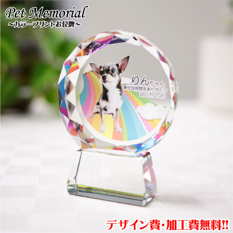 格安人気 楽天市場 ペット 位牌 クリスタル ガラス 写真 カラー印刷 レーザー 彫刻 フォト 遺影 仏具 供養 ペットメモリアル お位牌 手元供養 仏壇 葬儀 49日 虹の橋 思い出 名入れ ダイヤ かわいい キラキラ きれい 犬 猫 うさぎ インコ 小動物 名入れ記念品