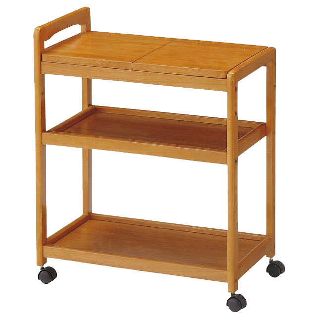 カントリー調4段ワゴン (木製　キャスター付き) カントリー調4段ワゴン (木製 キャスター付き) カントリー調4段