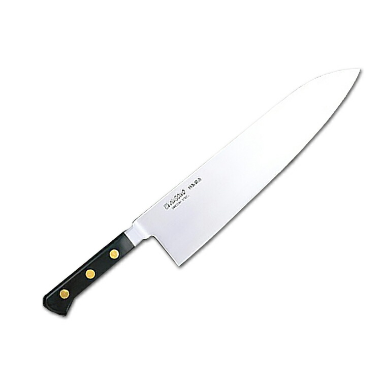 Misono ミソノ EU・カーボン鋼 ツバ付洋出刃270ｍｍ 153 ( misono 日本製 包丁 キッチン 切れ 調理 器具 料理 木柄 ギフト プレゼント ラッピング 祝い 送料無料 贈り物 プレゼント 両刃 魚 さばく 鯛 ステンレス 関 刃物 )