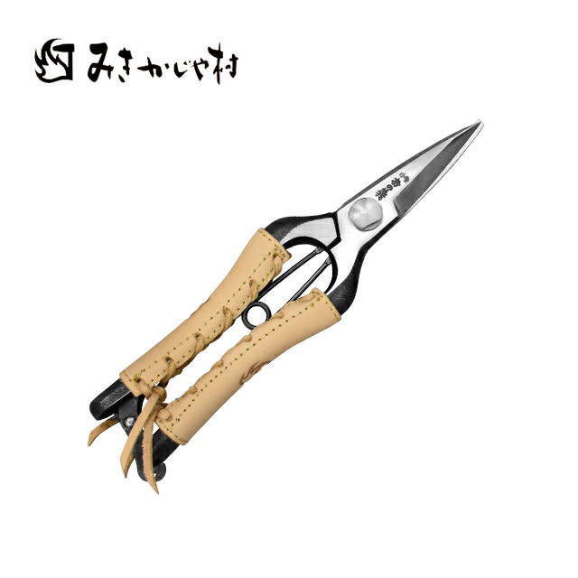 楽天市場】双刃型両刃芽切鋏 8インチ 金止 本革巻TS062 みきかじや村