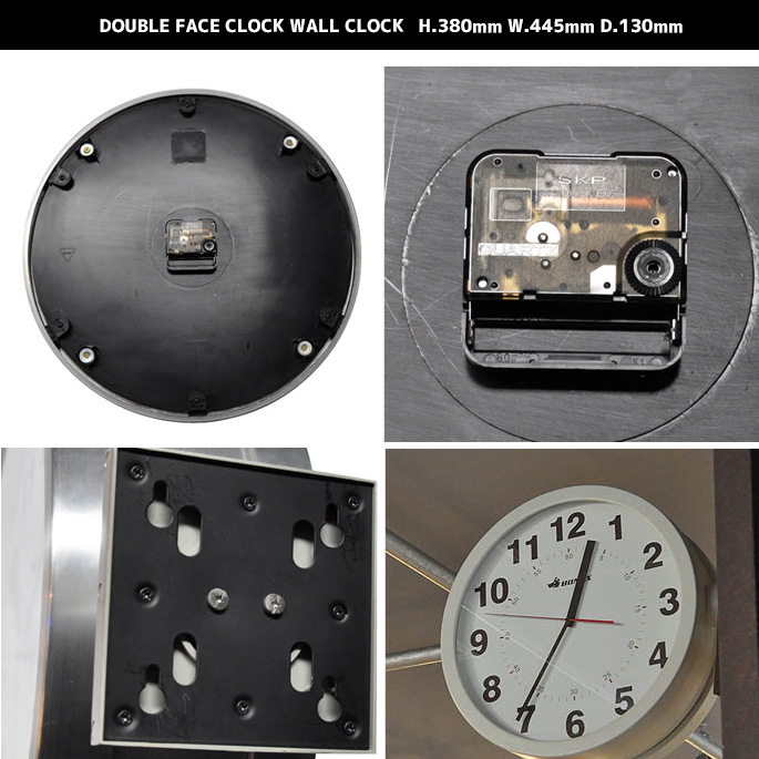 【楽天市場】ダルトン DULTON ダブルフェイス ウォールクロック DOUBLE FACE WALL CLOCK S82429 壁掛け時計
