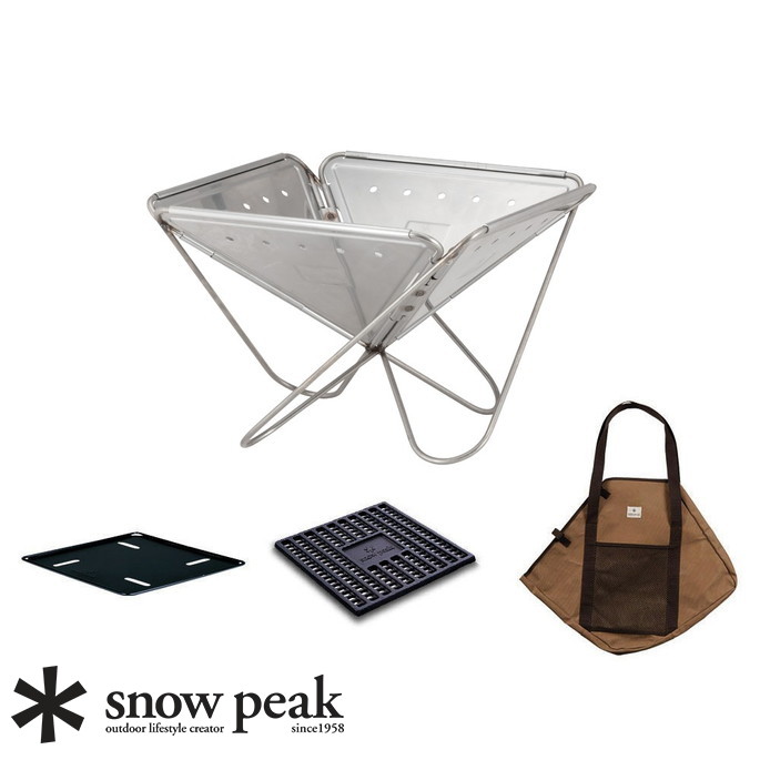 焚火台 スノーピーク Snow Peak 焚火台Lスターターセット Bonfire stage L starter set SET-112S 焚火台 BBQ 火おこし