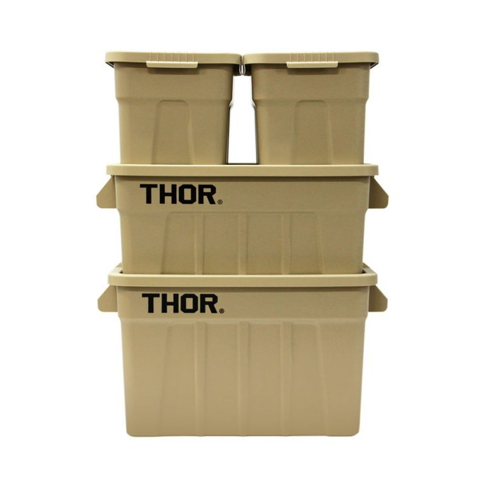 SALE コンテナ ソーラージトートウィズリッド 53L Thor Large Totes With Lid ディテール DETAIL クリア  コヨーテ ブラック グレー オリーブドラブ収納 ボックス トートボックス TRUST社 スタッキング ガレージ キャンプ アウトドア  newschoolhistories.org