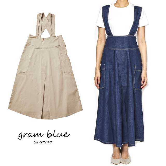 楽天市場】【SALE30%OFF】【送料無料！】gram blue【グラムブルー】軽量デニムワイドサロペット【レディース】【サイズ】S・M :  B.B.GENERAL STORE