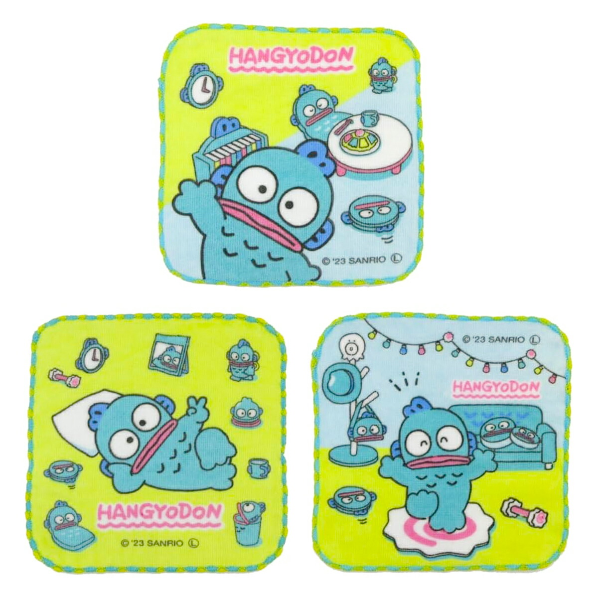 楽天市場】ハンギョドン ミニタオル3枚組 イエロー 約16×16cm 綿100