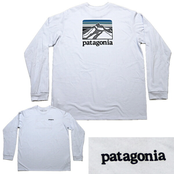 パタゴニア ロンT ロングTシャツ 長袖Tシャツ メンズ ラインロゴ ロングスリーブ レスポンシビリティー Tシャツ patagonia M's L S Line Logo Ridge Responsibili T-Shirt 半袖Tシャツ P6ロゴ フィッツロイ ■品番 38517