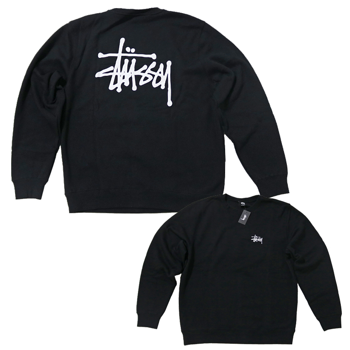 ベーシックロゴ 定番 ストックロゴ Stussy 品番 トレーナー スゥエット 定番 ステューシー Basic Basic トレーナー Usステューシー B Flat ベーシックロゴ ストックロゴ ステューシー 品番 Crew トレーナー