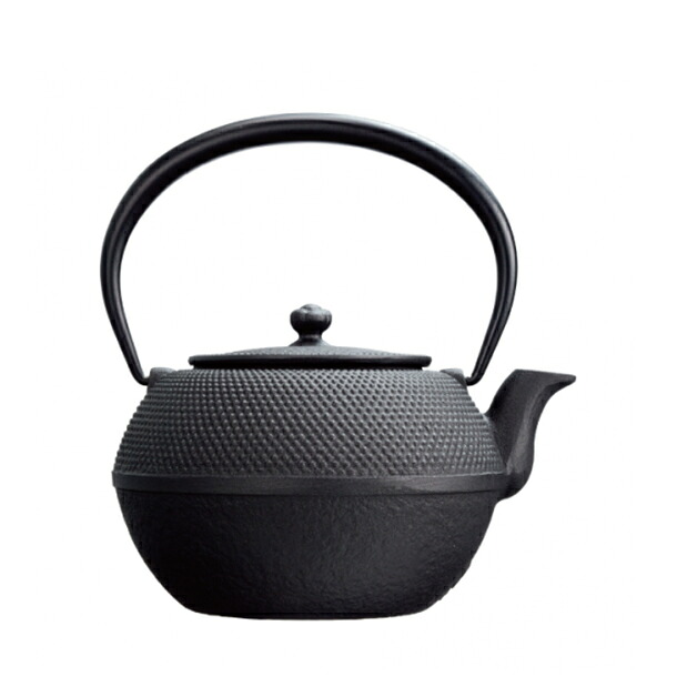 南部鉄器 盛栄堂 鉄瓶（てつびん） 鋳造【伝統工芸】ガス対応 及源 OIGEN まろみアラレ 1L H-171