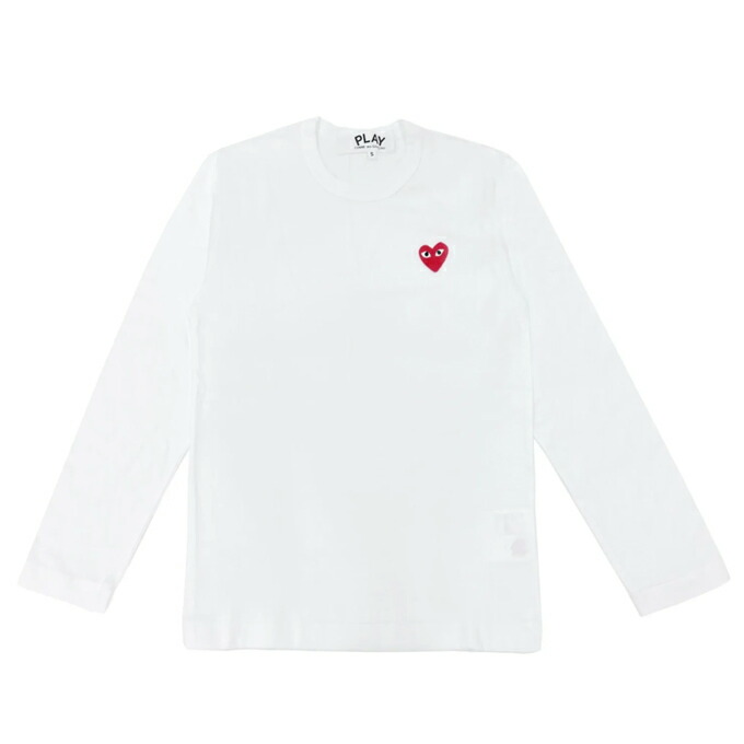 【中古】コムデギャルソン コムデギャルソン COMME des GARCONS COMME des GARCONS コットン系 クルーネック 長袖Ｔシャツ ブルーxホワイト【サイズ表記なし（S位）】【レディース】 PLAY COMME des GARCONS(プレイコムデギャルソン) / ロンT/長袖T
