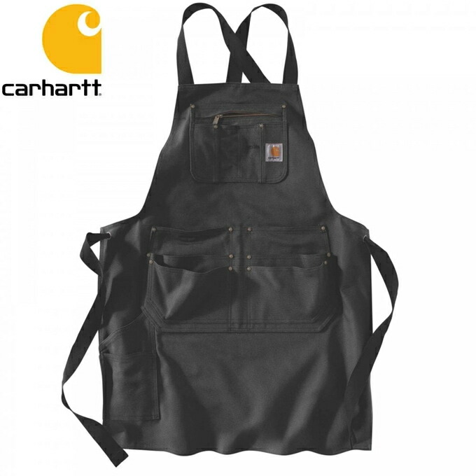 鉄道車両ハート型 合鴨 前垂れ 106667 001 BLACK FIRM DUCK APRON メンズ 日曜日宮大工 煮炊き Carhartt