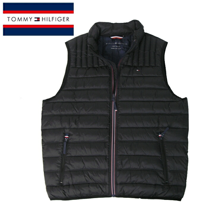 トミーヒルフィガー 中綿ベスト 159AN478 BLACK アウター 中綿 ジッパー メンズ TOMMY HILFIGER