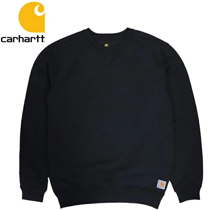 カーハート トレーナー K124 BLK ブラック メンズ スウェット クルーネック 裏起毛 ロゴ ルーズフィット Carhartt|びっくり!House