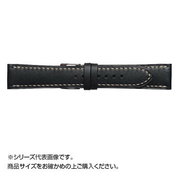 【暮らしラクラク応援セール】Emitta(エミッタ) 時計バンド ブッテーロ手縫い 18mm ブラック (美錠:銀) EBH-A18【取り寄せ・返品不可商品】