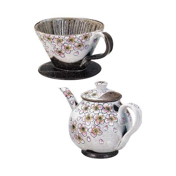 新品本物 の 新生活 代引き 同梱不可 N128 07 九谷焼 美 健康ゴルフ色がとても鮮やかで 綺麗なドリッパー付ポットです コーヒー お茶用品 取り寄せ 同梱注文不可 良則作 引越し 花粉症 新生活 ドリッパー付ポット 桜 ドリッパー付ポット