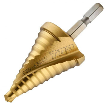 【暮らしラクラク応援セール】トップ工業(TOP) 電動ドリル用 六角シャンク スパイラルステップドリル チタン ESD-630SG【取り寄せ・返品不可商品】