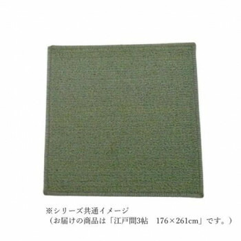 【暮らしラクラク応援セール】マカロンループ　ループパイルカーペット　防ダニ抗菌防炎・床暖対応 グリーン 江戸間3帖　176×261【取り寄せ・返品不可商品】