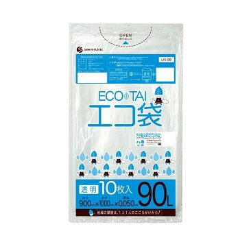 【暮らしラクラク応援セール】ECO TAI　エコ袋　90L LN-98 透明 10枚×25冊【取り寄せ・返品不可商品】