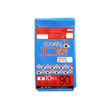 【暮らしラクラク応援セール】ECO TAI　エコ袋　90L LN-96 青 10枚×25冊【取り寄せ・返品不可商品】