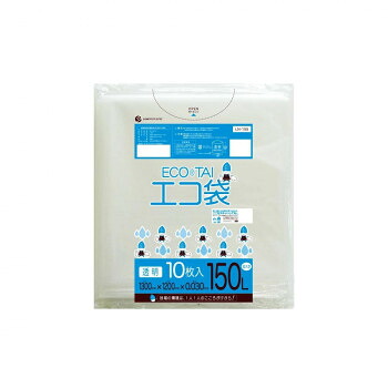 【暮らしラクラク応援セール】ECO TAI　エコ袋　120L LN-155 透明 10枚×20冊【取り寄せ・返品不可商品】