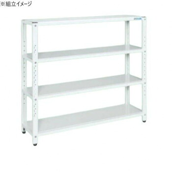 【暮らしラクラク応援セール】サカエ ラック 1200×350×1200mm パールホワイト 4段タイプ STN1-1212W【取り寄せ・返品不可商品】|美-健康ゴルフ