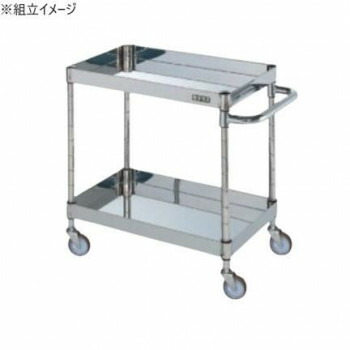 【暮らしラクラク応援セール】サカエ ステンレスCSパールワゴン H600mm 棚板2段 スチール CSP3-6062SNU【取り寄せ・返品不可商品】
