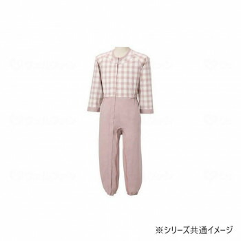 【暮らしラクラク応援セール】丸昌 制菌前開き介護用つなぎ(フルオープン) ピンク L 145002【取り寄せ・返品不可商品】