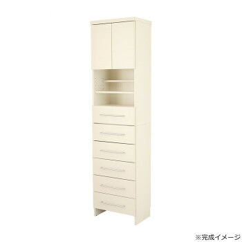 【暮らしラクラク応援セール】ランドリーストレージ 完成品 薄型 幅45cm ハイタイプ ホワイト LS-45HW【取り寄せ・返品不可商品】|美-健康ゴルフ