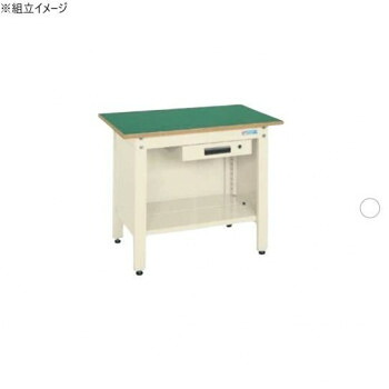 【暮らしラクラク応援セール】サカエ 一人用作業台CPタイプ サカエリューム天板 1200×600×740mm アイボリー CP-126AI【取り寄せ・返品不可商品】