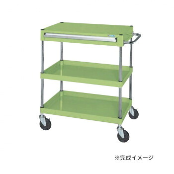 【暮らしラクラク応援セール】サカエ CSパールワゴン中量タイプ 引出し付 グリーン CSP-7582A【取り寄せ・返品不可商品】｜美-健康ゴルフ