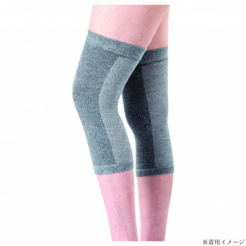 【暮らしラクラク応援セール】ケアオール　お炭入　紀州備長炭繊維入　メッシュ　ひざサポーター2枚組　フリーサイズ　グレー　ECR-531108【取り寄せ・返品不可商品】