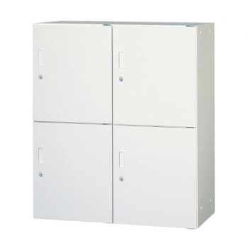 【暮らしラクラク応援セール】壁面収納家具/D:450・ホワイトタイプ パーソナル収納庫 投入口無 シリンダー錠 固定棚4枚付 ALPSホワイト色 COM-UAL-W11【取り寄せ・返品不可商品】｜美-健康ゴルフ