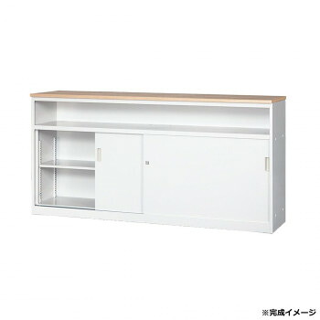 【暮らしラクラク応援セール】システムカウンター 中棚付ハイカウンター W1800 鍵・棚板2枚付 COM-CVA-18HST-NA【取り寄せ・返品不可商品】