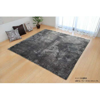 【暮らしラクラク応援セール】ソフトシャギー調ラグ 「ラルジュ」 2畳 グレー 約185×185cm 1280200131203【取り寄せ・返品不可商品】