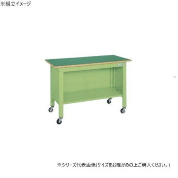 【暮らしラクラク応援セール】サカエ 一人用作業台CPBタイプ移動式 サカエリューム天板 900×600×810mm グリーン CPB-096【取り寄せ・返品不可商品】