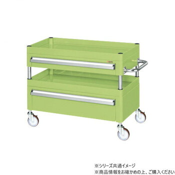 【暮らしラクラク応援セール】サカエ CSパールワゴン中量タイプ 引出し付 グリーン CSP-6062ACNU【取り寄せ・返品不可商品】｜美-健康ゴルフ