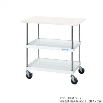 【暮らしラクラク応援セール】サカエ CSパールワゴン中量タイプ 天板付 パールホワイト CSP-9082VSEW【取り寄せ・返品不可商品】