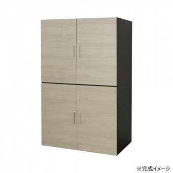 【暮らしラクラク応援セール】日本製組立家具 CO-TS 布団収納タンス ダークブラウンxグレージュ (2梱包)【取り寄せ・返品不可商品】
