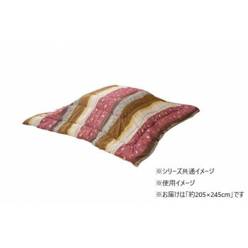 【暮らしラクラク応援セール】こたつ布団 長方形 単品 和柄 ウサギ柄 ローズ 約205&times;245cm 1160300250203【取り寄せ・返品不可商品】｜美-健康ゴルフ