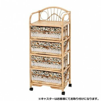 【暮らしラクラク応援セール】今枝商店　Romantic Rattan　籐ランドリー 4段　E3201【取り寄せ・返品不可商品】
