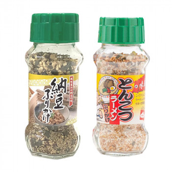 【暮らしラクラク応援セール】みなり 納豆ふりかけ 85g・とんこつラーメンふりかけ 80g　各15個セット【軽減税率対象商品】【取り寄せ・返品不可商品】｜美-健康ゴルフ