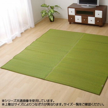 【暮らしラクラク応援セール】純国産 い草ラグカーペット 『Fソリッド』 グリーン 約140×200cm 8213310【取り寄せ・返品不可商品】