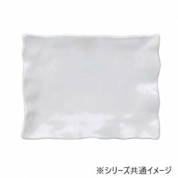 【暮らしラクラク応援セール】福井クラフト メラミン36cm波渕長角盛皿ホワイト 51353760【取り寄せ・返品不可商品】