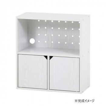 【暮らしラクラク応援セール】不二貿易 C/D:52262 連結できる収納ボックス オーク WH【取り寄せ・返品不可商品】