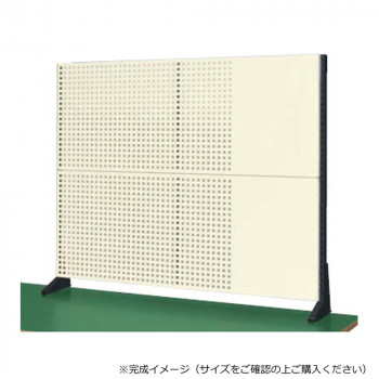 【暮らしラクラク応援セール】サカエ ポール型架台 パンチングパネル付 1200×65×1010mm アイボリー KP-M120P【取り寄せ・返品不可商品】