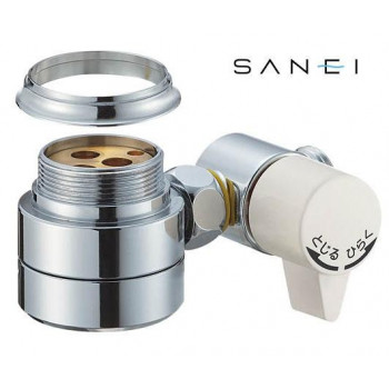 【生活様式ラクラク勇気付ける大売り出し】三栄水栓 SANEI シングル雑ぜ合わせる栓用分かれ出るアダプタ B98-金2【取り寄せ・返品不可商いもの】