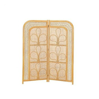 【暮らしラクラク応援セール】今枝商店　Romantic Rattan　籐スクリーン 2連(2パネル)　ミドルタイプ　B202【取り寄せ・返品不可商品】